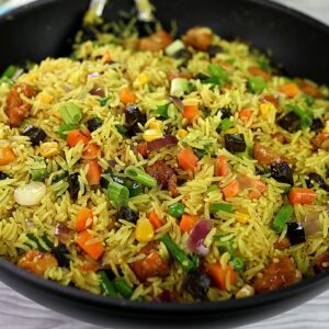 Fried rice half pan $50, pan $100