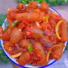 Peppered ponmo half pan $120